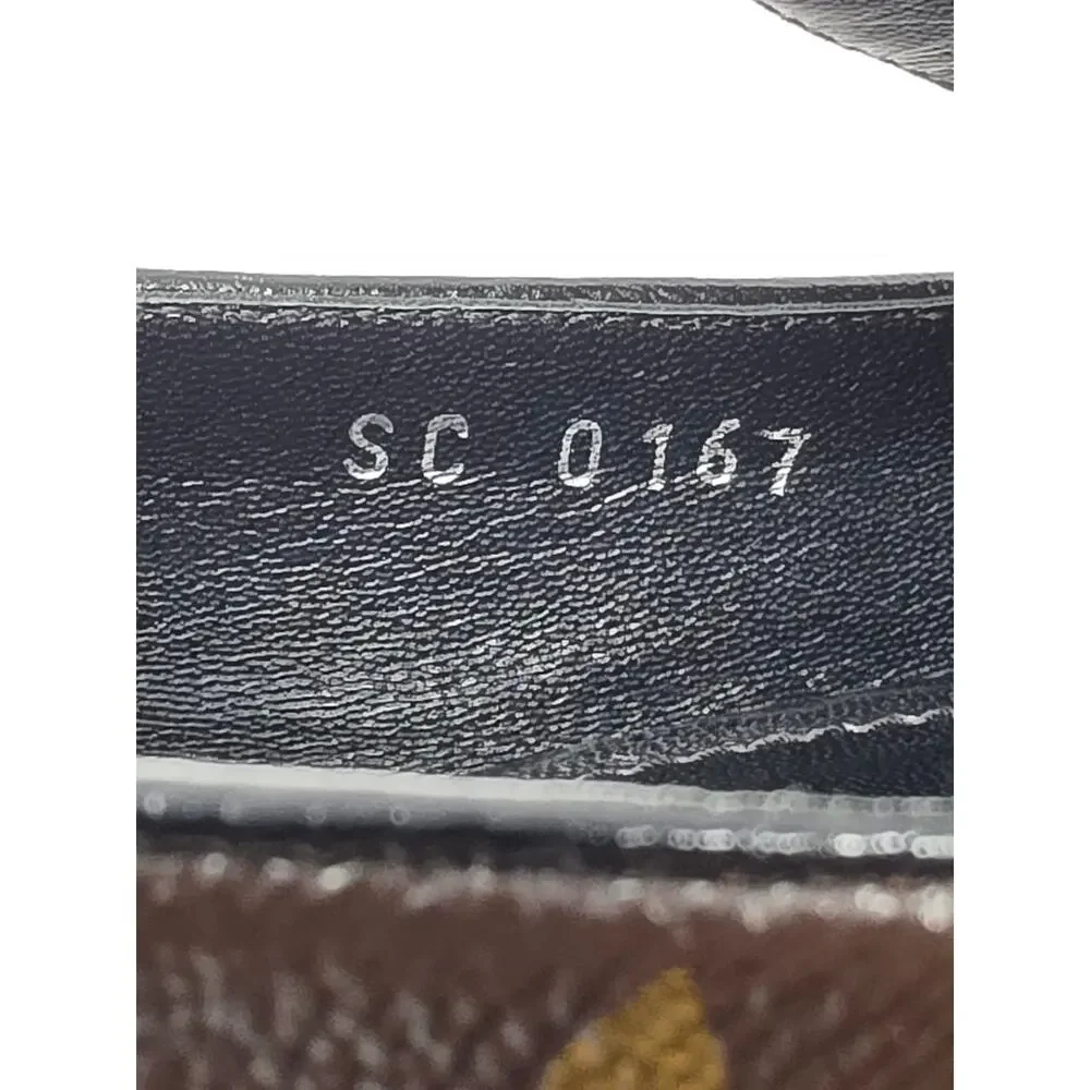 Louis Vuitton Monogram Tassel Loafers Society Canvas LV Logo Slip Flats 37.5 7.5
